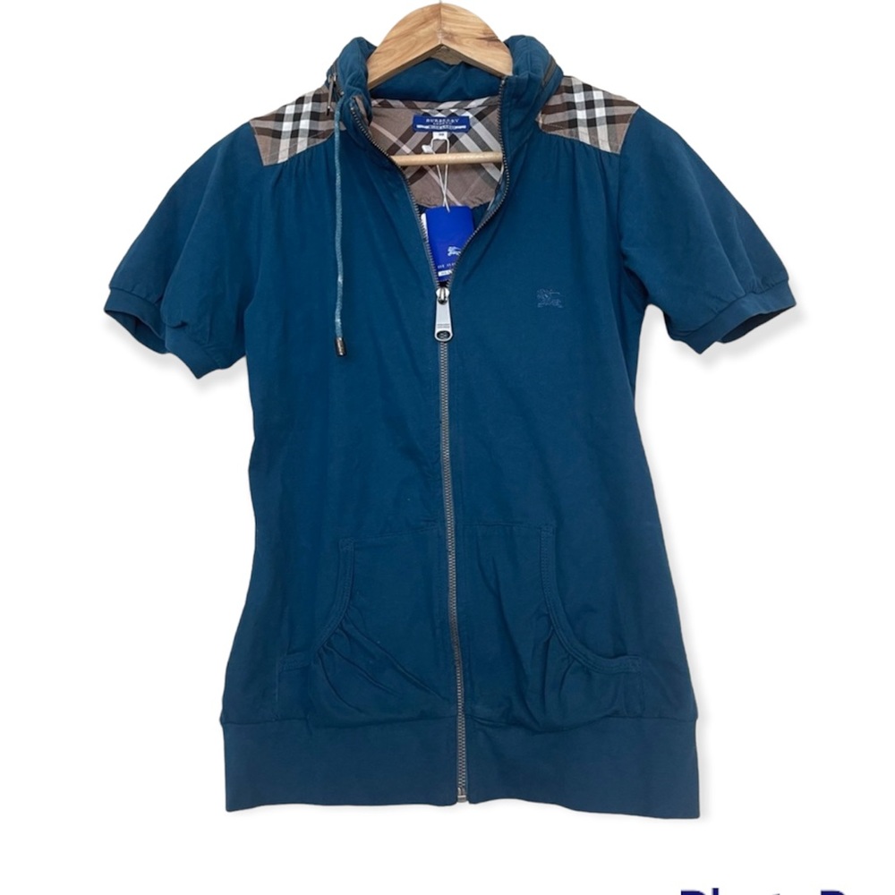 Burberry Short Sleeve Zip Hoodie S